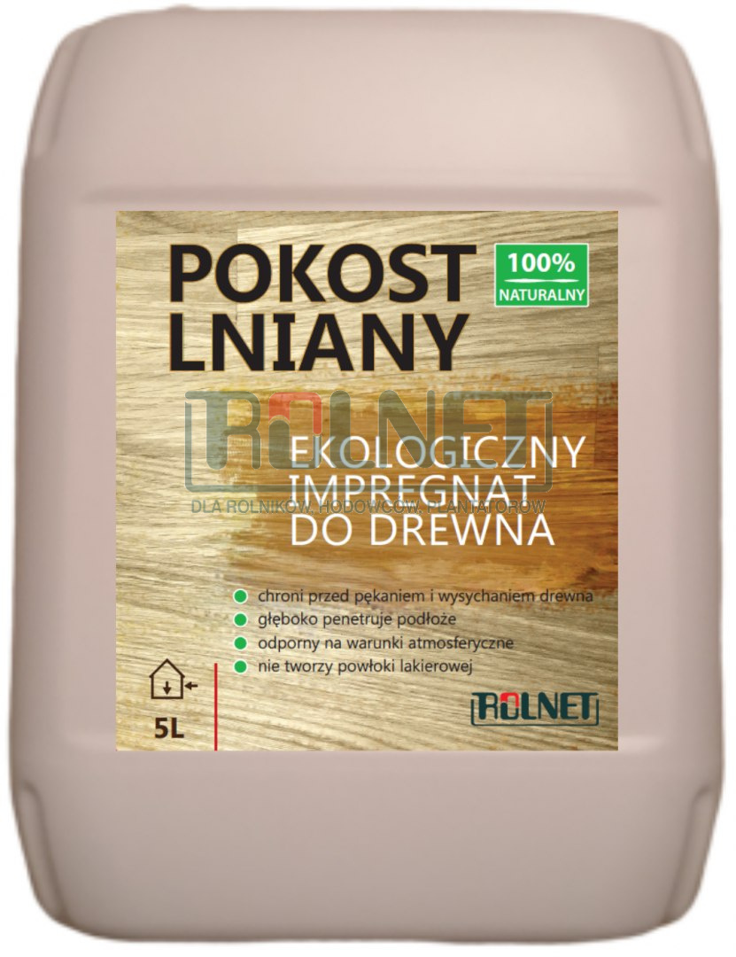 Pokost Lniany Impregnat Do Drewna 100 Naturalny 10l Rolnet